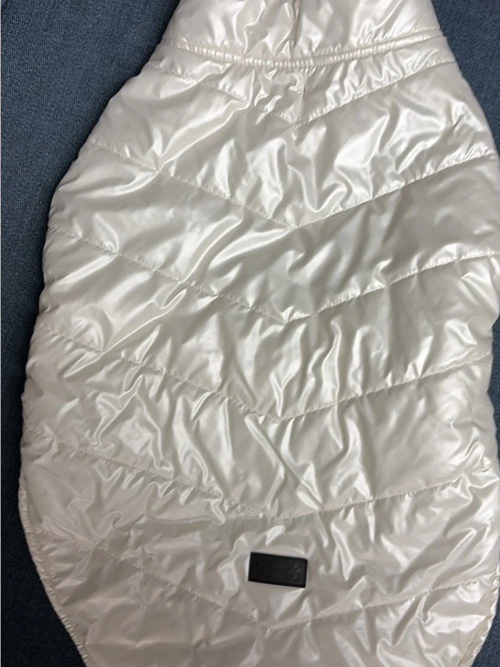 Cozy White Quilted Dog Vest - Insulated Jacket for Small Breeds